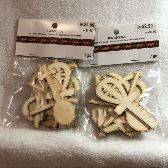 Michaels Holiday Kwanzaa Diy Laser Cut Wooden Shapes 2 Packages